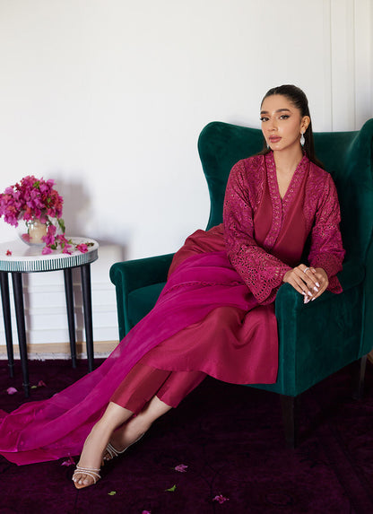 Farah Talib Aziz | Luna Eid Collection 24 | HONORINE MAGENTA - Ladies Clothes - Maria Faisal