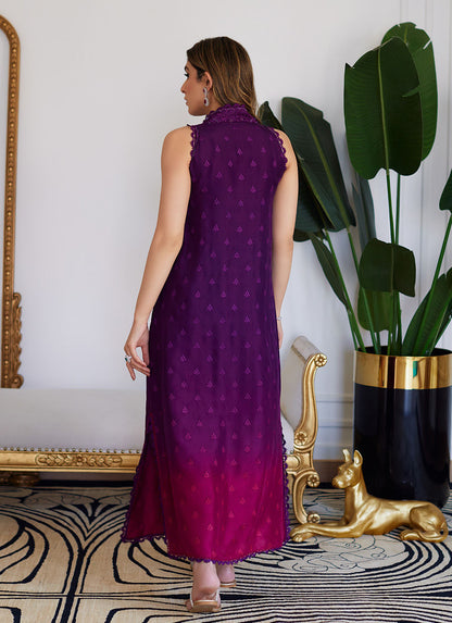 Farah Talib Aziz | Luna Eid Collection 24 | VIOLETTE WILD BERRY OMBRE - Ladies Clothes - Maria Faisal