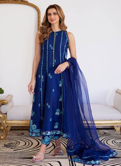 Farah Talib Aziz | Luna Eid Collection 24 | ELSYEE ROYAL BLUE - Ladies Clothes - Maria Faisal