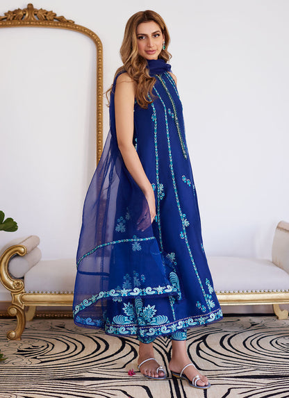 Farah Talib Aziz | Luna Eid Collection 24 | ELSYEE ROYAL BLUE - Ladies Clothes - Maria Faisal