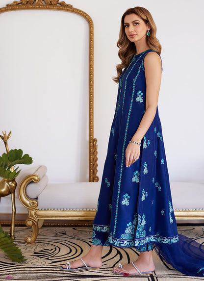 Farah Talib Aziz | Luna Eid Collection 24 | ELSYEE ROYAL BLUE - Ladies Clothes - Maria Faisal