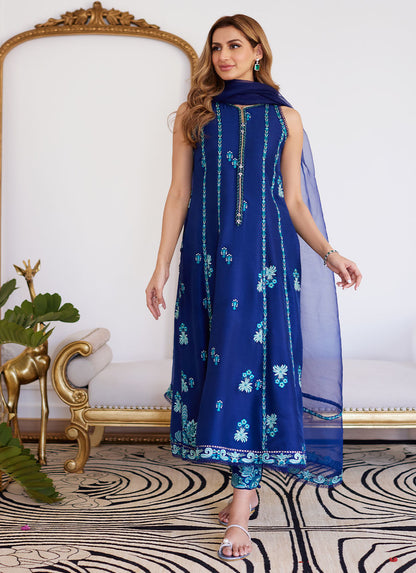 Farah Talib Aziz | Luna Eid Collection 24 | ELSYEE ROYAL BLUE - Ladies Clothes - Maria Faisal