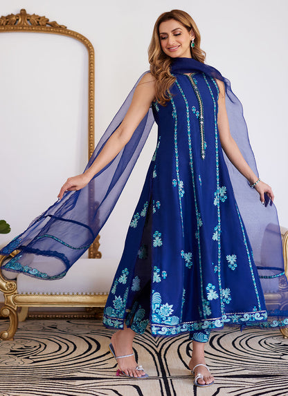 Farah Talib Aziz | Luna Eid Collection 24 | ELSYEE ROYAL BLUE - Ladies Clothes - Maria Faisal