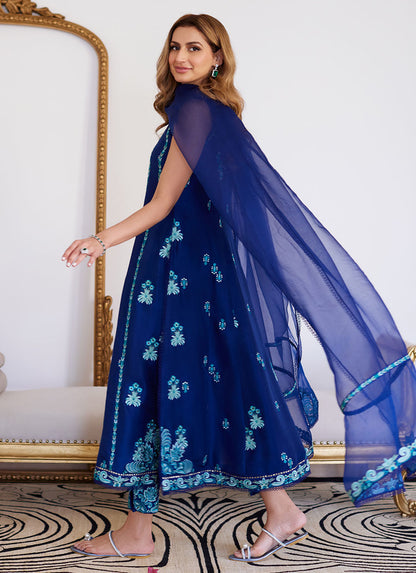 Farah Talib Aziz | Luna Eid Collection 24 | ELSYEE ROYAL BLUE - Ladies Clothes - Maria Faisal