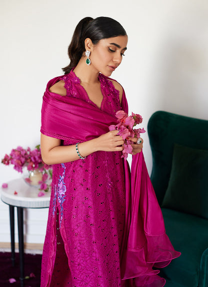 Farah Talib Aziz | Luna Eid Collection 24 | CLARIENE HOT PINK - Ladies Clothes - Maria Faisal