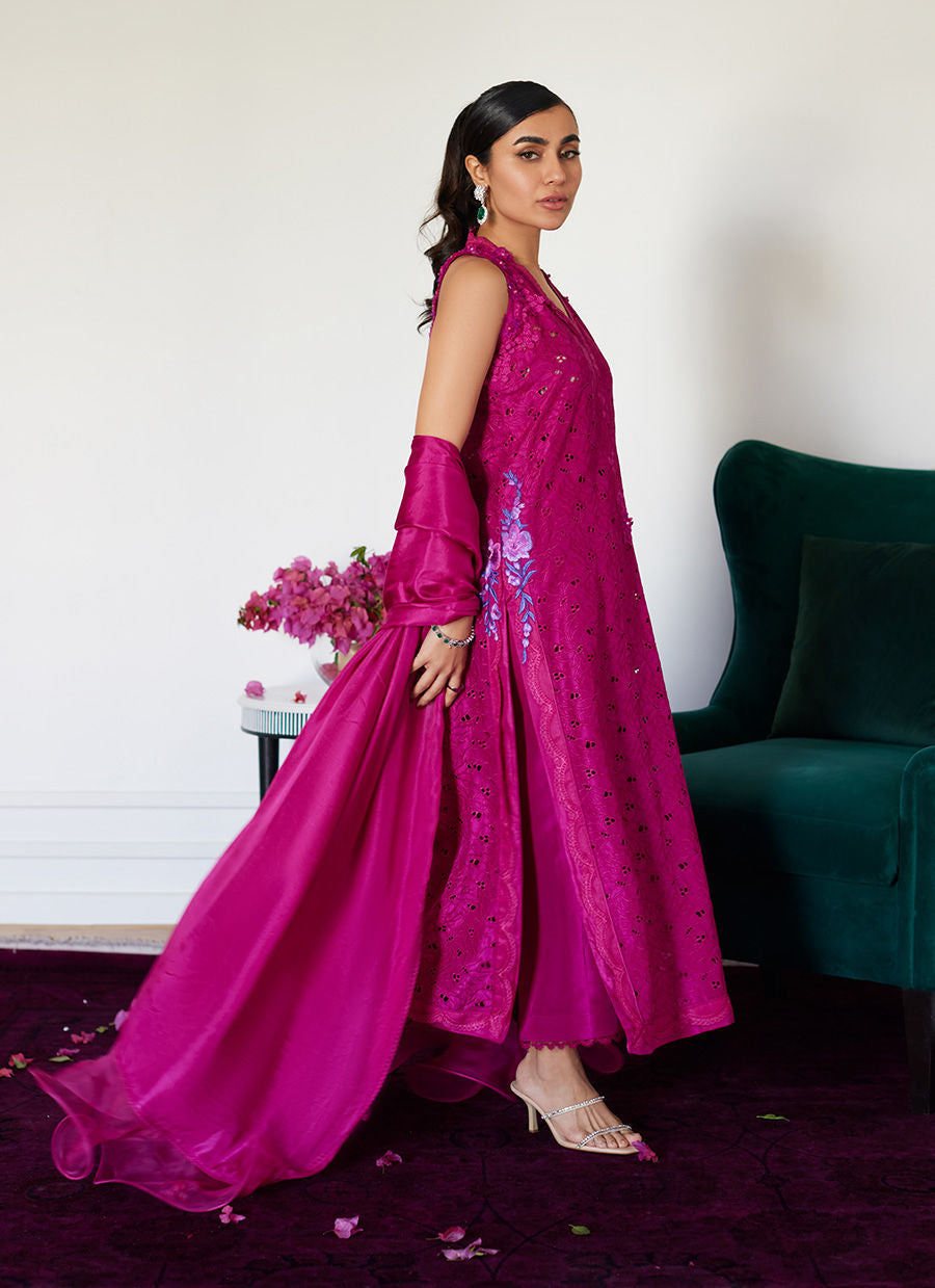 Farah Talib Aziz | Luna Eid Collection 24 | CLARIENE HOT PINK - Ladies Clothes - Maria Faisal