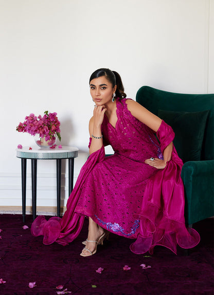 Farah Talib Aziz | Luna Eid Collection 24 | CLARIENE HOT PINK - Ladies Clothes - Maria Faisal