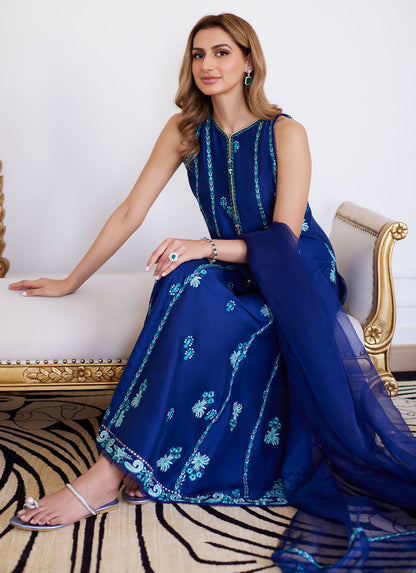 Farah Talib Aziz | Luna Eid Collection 24 | ELSYEE ROYAL BLUE - Ladies Clothes - Maria Faisal