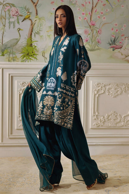 Annus Abrar | Elemental Festive | Qirat (Shirt, Pants and Dupatta) - Ladies Clothes - Maria Faisal