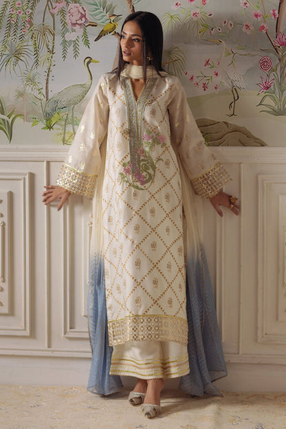 Annus Abrar | Elemental Festive | Fasila (Shirt, Pants and Dupatta) - Ladies Clothes - Maria Faisal