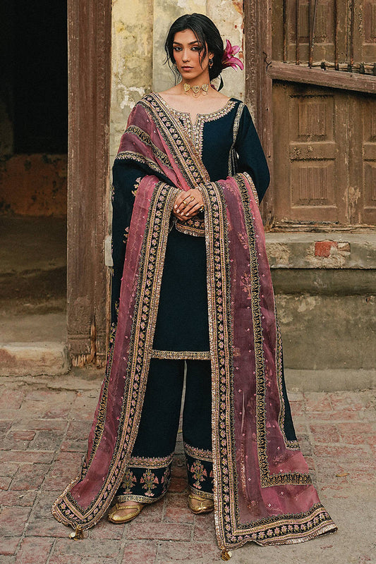 MNR | Farid Manzil Luxury Pret 26 | Neel-e-Ronak - Formal Dress - available at Maria Faisal in UK and USA.
