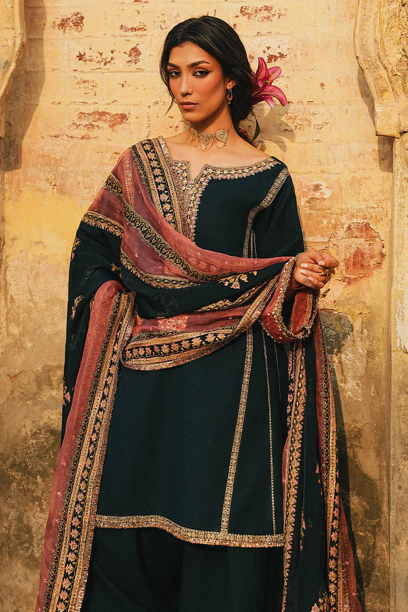 MNR | Farid Manzil Luxury Pret 26 | Neel-e-Ronak - Formal Dress - available at Maria Faisal in UK and USA.