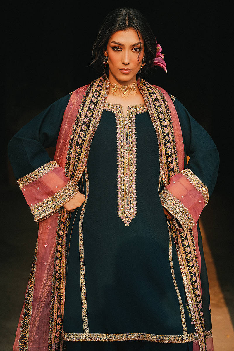 MNR | Farid Manzil Luxury Pret 26 | Neel-e-Ronak - Formal Dress - available at Maria Faisal in UK and USA.