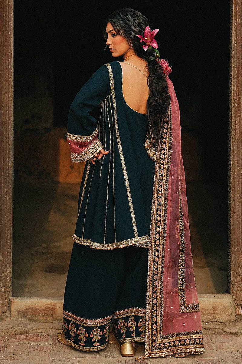 MNR | Farid Manzil Luxury Pret 26 | Neel-e-Ronak - Formal Dress - available at Maria Faisal in UK and USA.