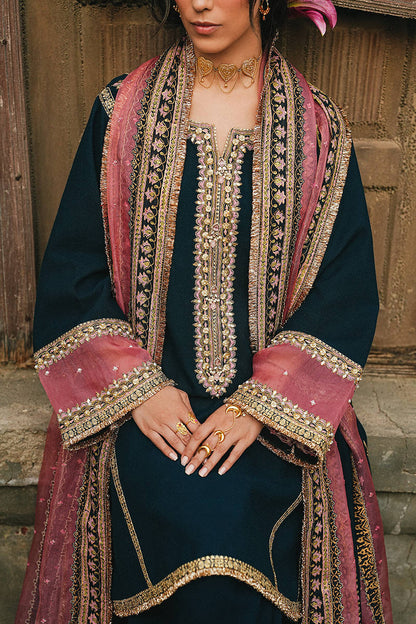 MNR | Farid Manzil Luxury Pret 26 | Neel-e-Ronak - Formal Dress - available at Maria Faisal in UK and USA.