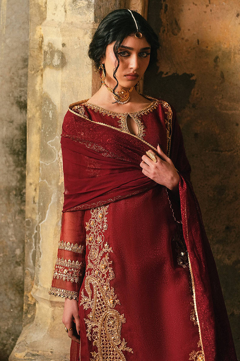 MNR | Farid Manzil Luxury Pret 26 | Surkh-e-Bahar - Formal Dress - available at Maria Faisal in UK and USA.