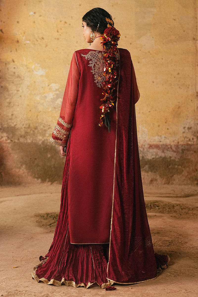 MNR | Farid Manzil Luxury Pret 26 | Surkh-e-Bahar - Formal Dress - available at Maria Faisal in UK and USA.