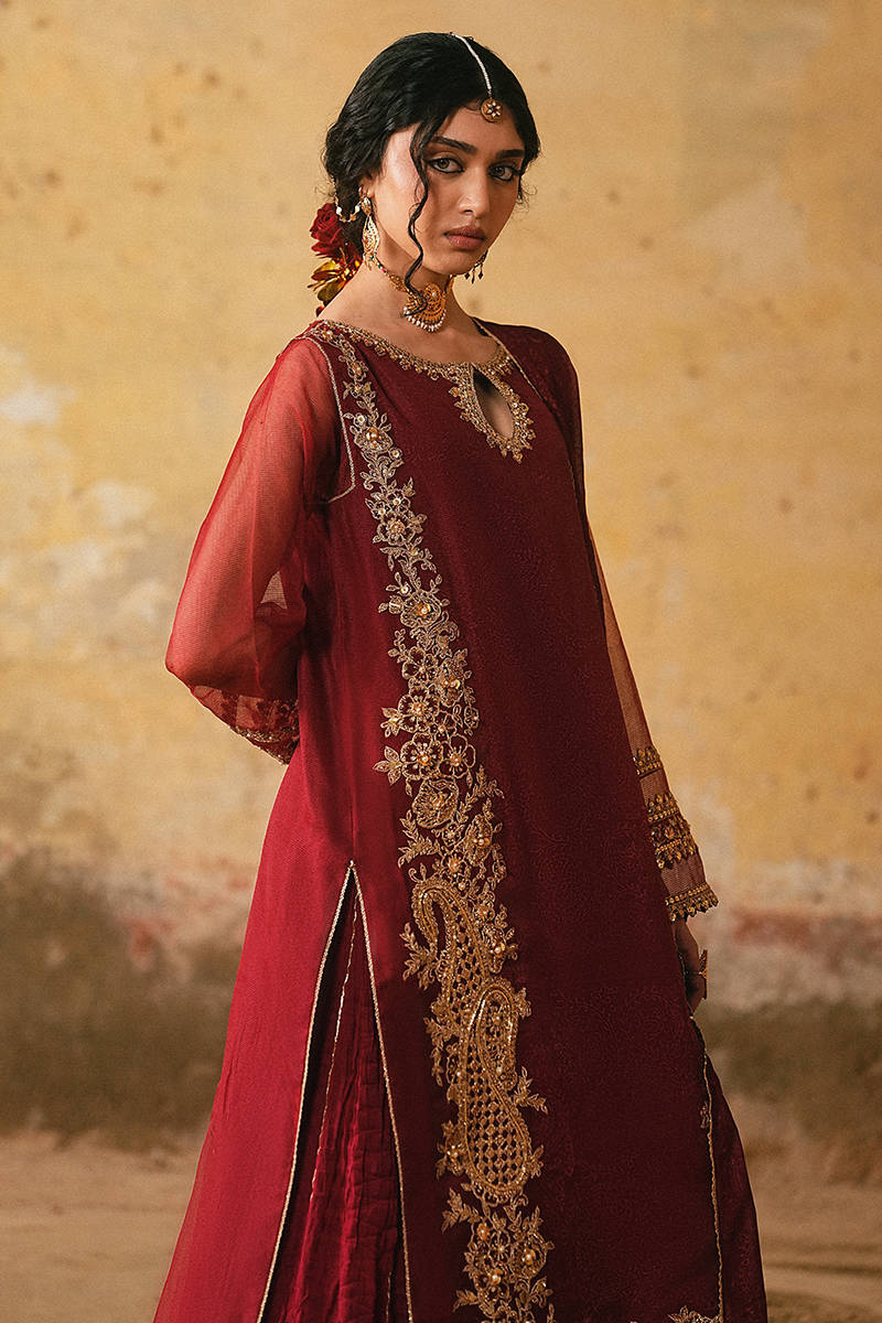 MNR | Farid Manzil Luxury Pret 26 | Surkh-e-Bahar - Formal Dress - available at Maria Faisal in UK and USA.