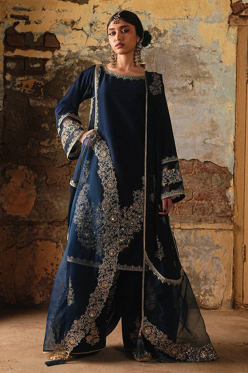 MNR | Farid Manzil Luxury Pret 26 | Mehk-e-Neel - Formal Dress - available at Maria Faisal in UK and USA.