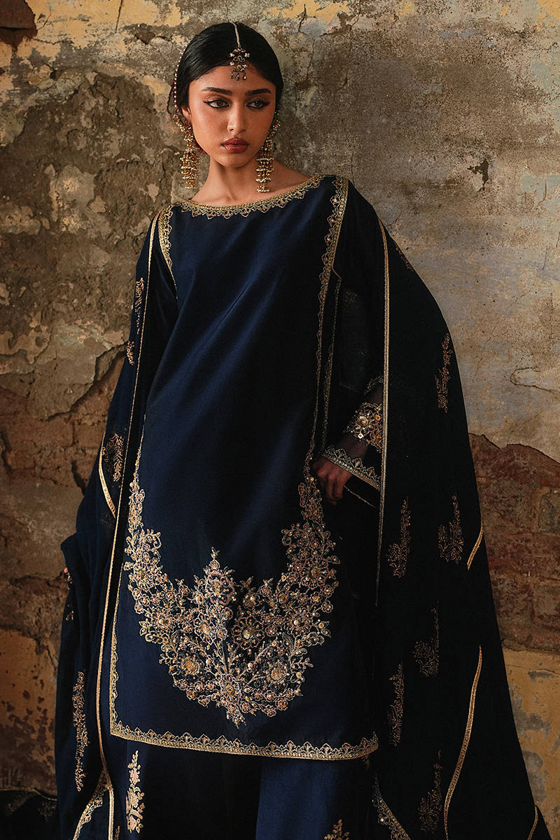 MNR | Farid Manzil Luxury Pret 26 | Mehk-e-Neel - Formal Dress - available at Maria Faisal in UK and USA.