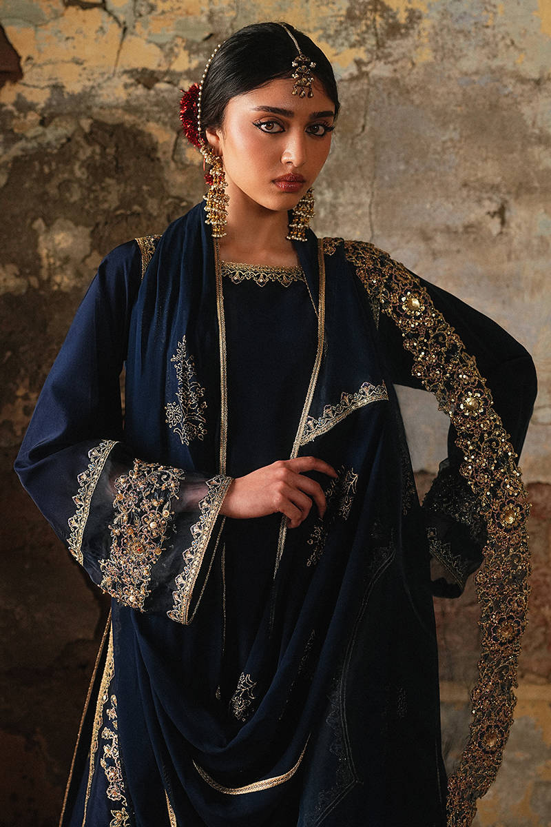 MNR | Farid Manzil Luxury Pret 26 | Mehk-e-Neel - Formal Dress - available at Maria Faisal in UK and USA.