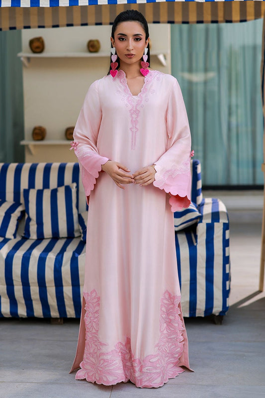 Ansab Jahangir | Summer Kaftans | Rosy - Luxury Dress - available at Maria Faisal in UK and USA.