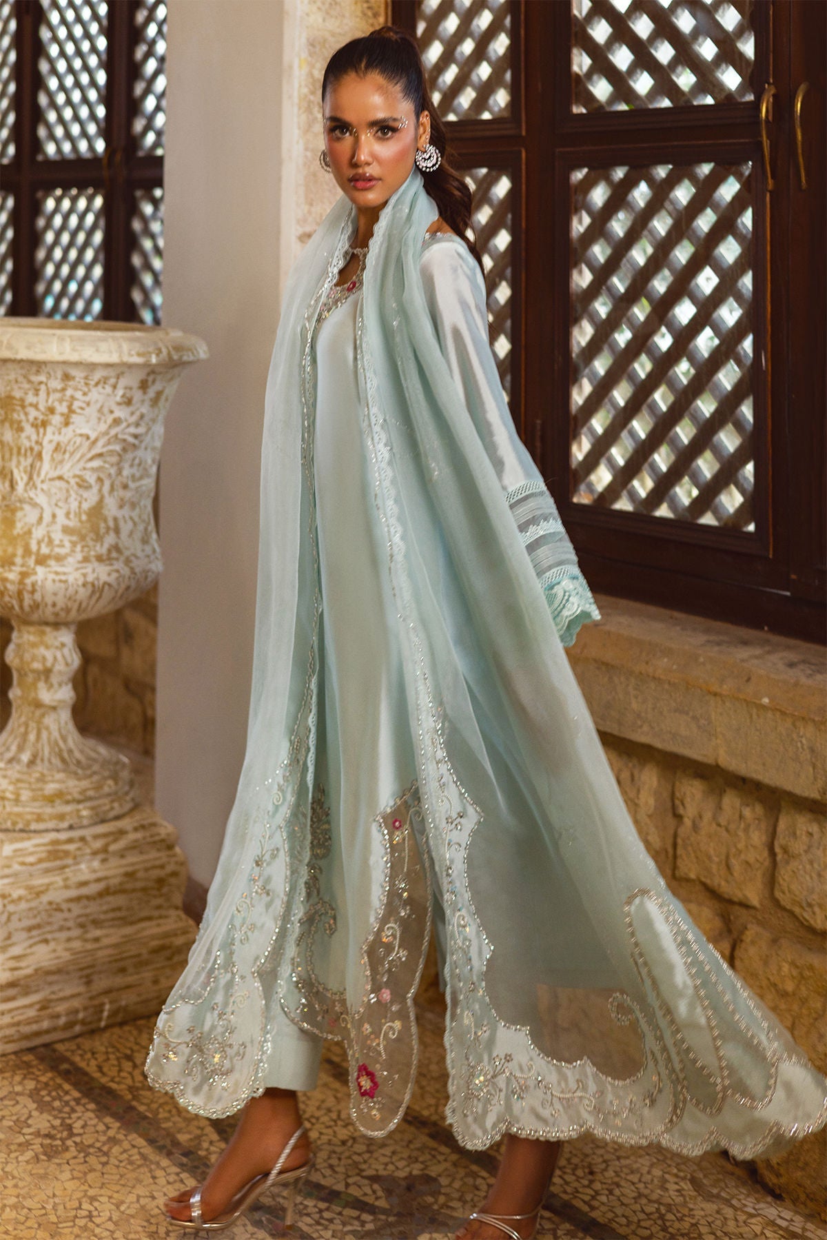 Annus Abrar | Leah Luxury Pret | Zaviya - Formal Dress - available at Maria Faisal in UK and USA.
