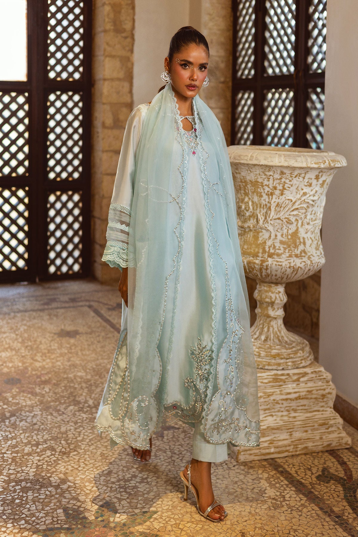 Annus Abrar | Leah Luxury Pret | Zaviya - Formal Dress - available at Maria Faisal in UK and USA.
