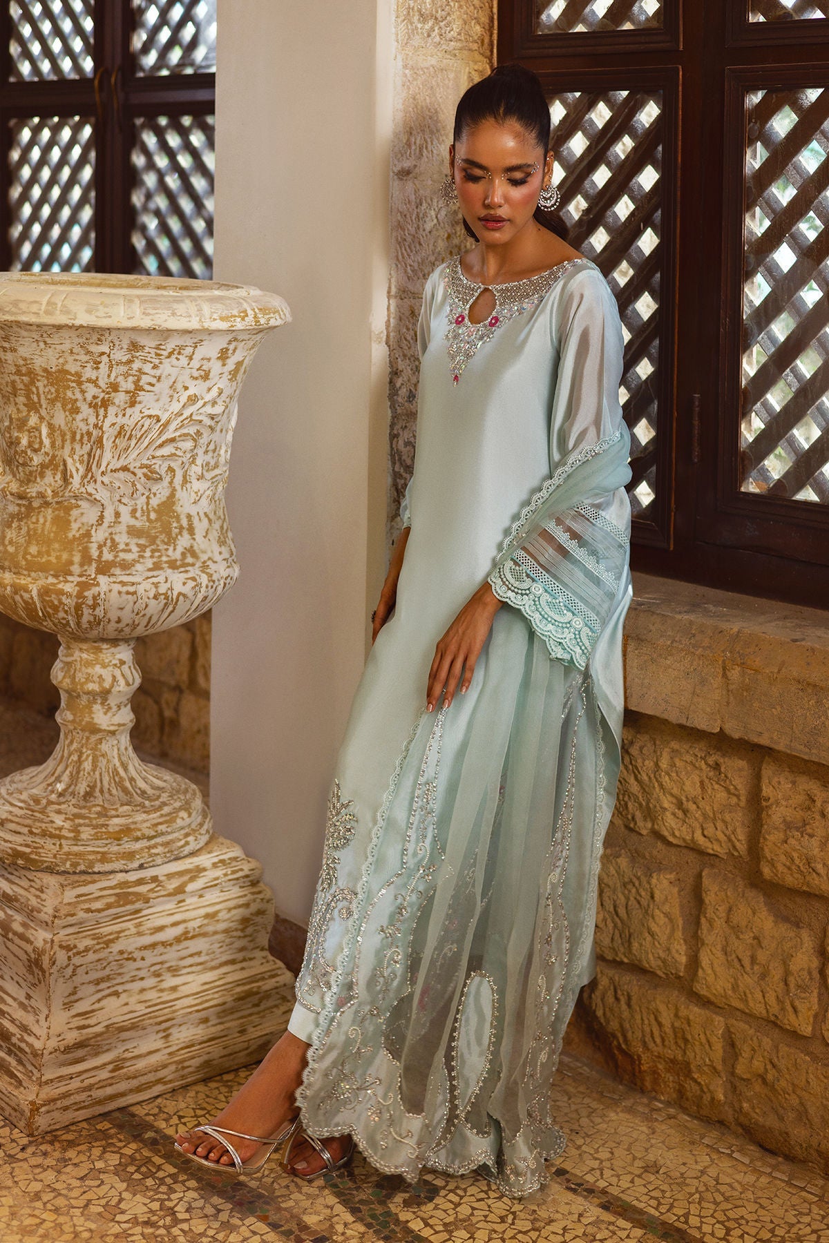 Annus Abrar | Leah Luxury Pret | Zaviya - Formal Dress - available at Maria Faisal in UK and USA.