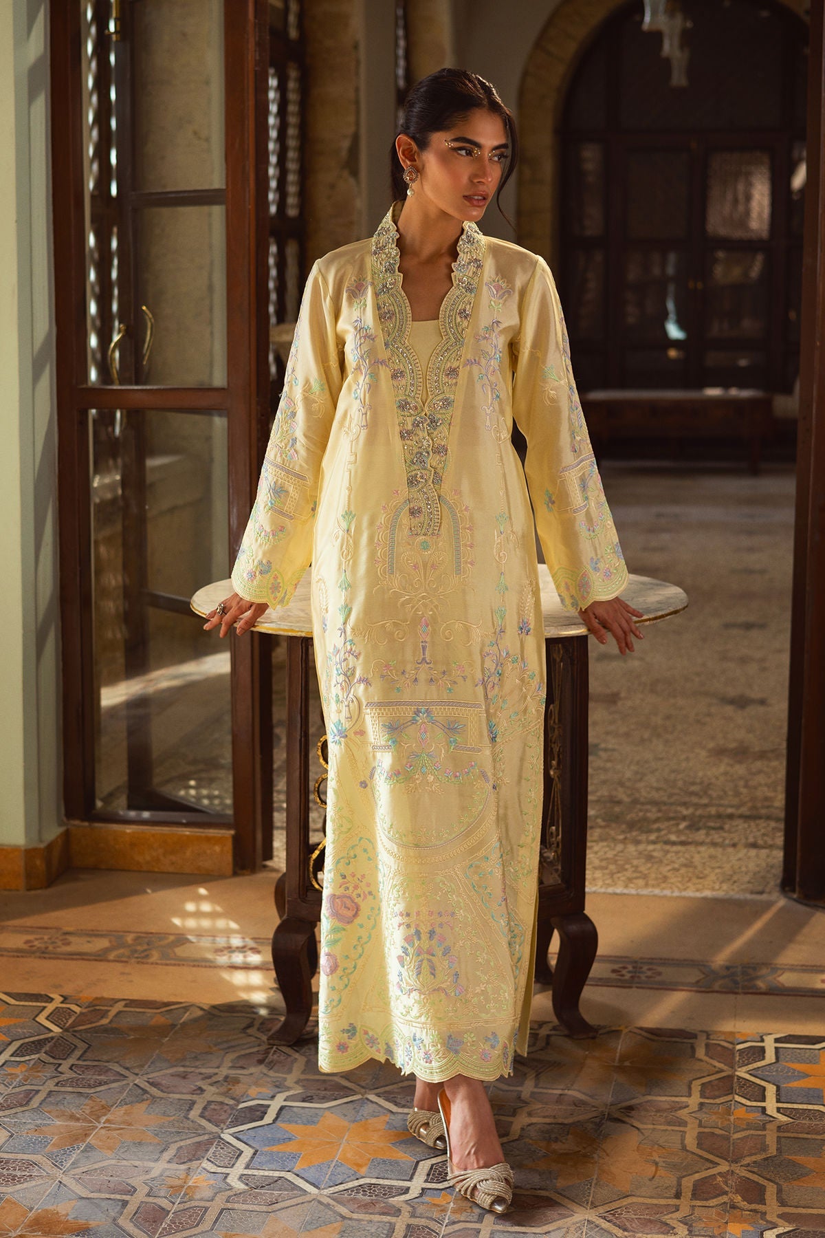 Annus Abrar | Leah Luxury Pret |Leelia Kaftaan - Formal Dress - available at Maria Faisal in UK and USA.