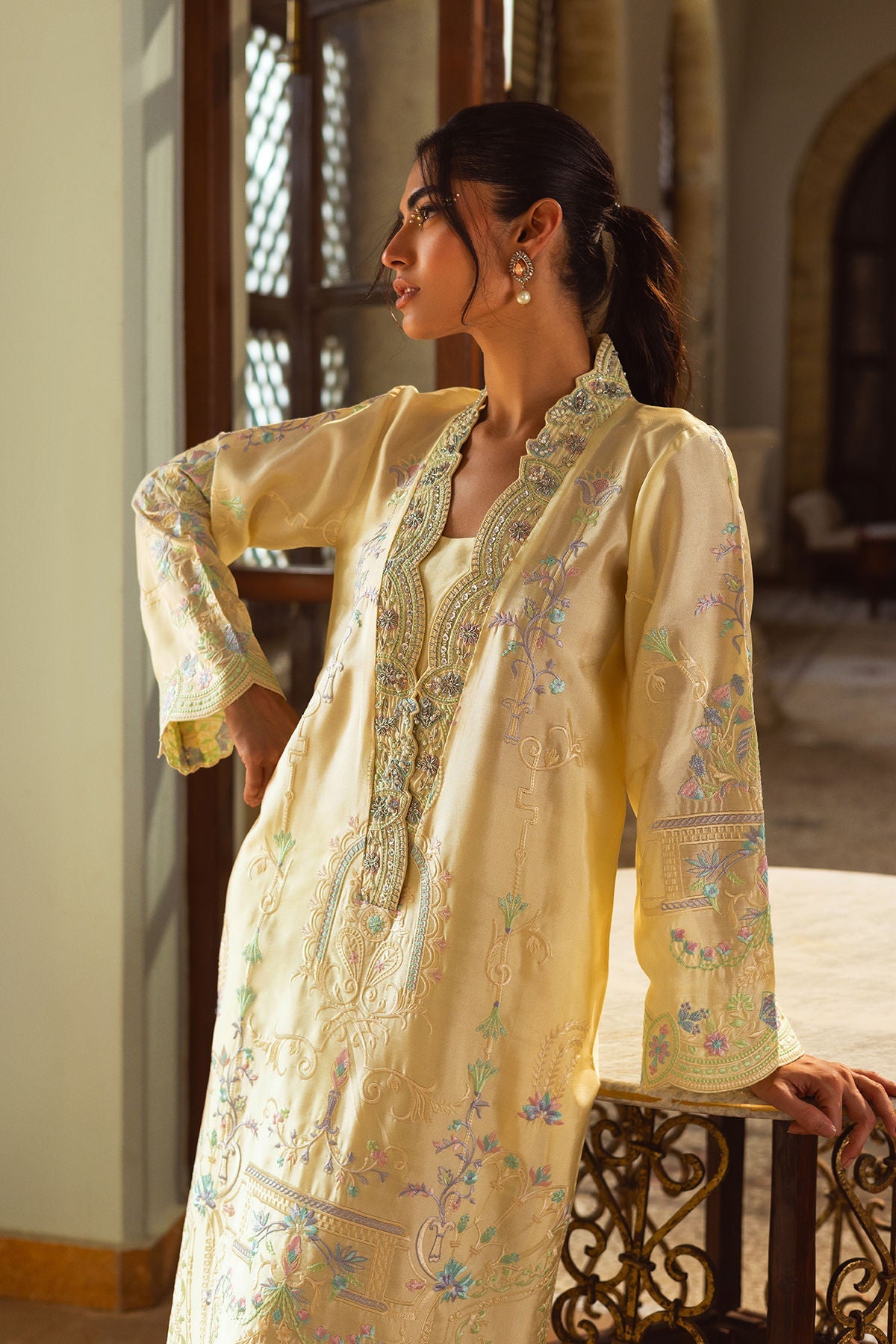 Annus Abrar | Leah Luxury Pret |Leelia Kaftaan - Formal Dress - available at Maria Faisal in UK and USA.