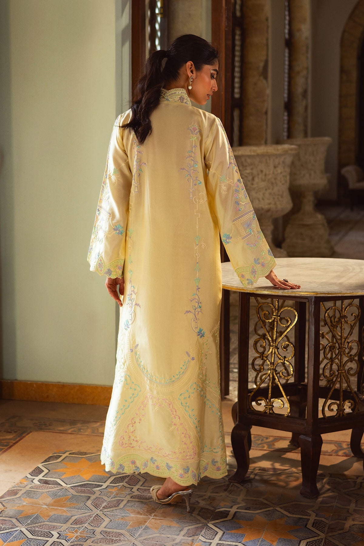 Annus Abrar | Leah Luxury Pret |Leelia Kaftaan - Formal Dress - available at Maria Faisal in UK and USA.