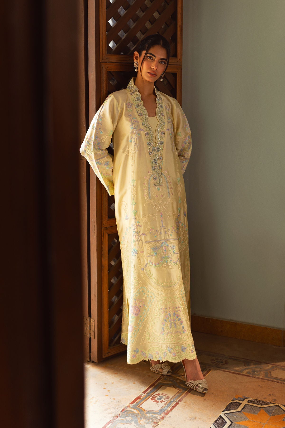 Annus Abrar | Leah Luxury Pret |Leelia Kaftaan - Formal Dress - available at Maria Faisal in UK and USA.