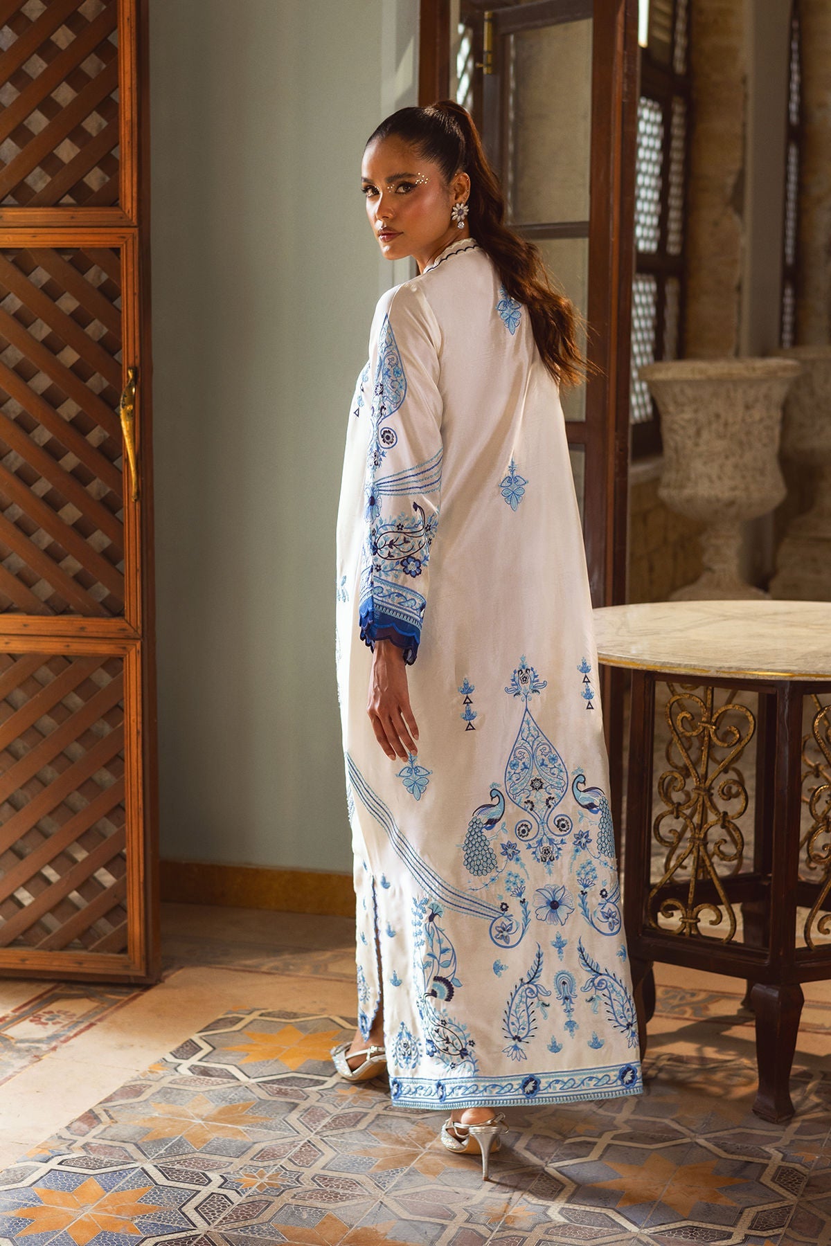 Annus Abrar | Leah Luxury Pret |Sol Kaftaan - Formal Dress - available at Maria Faisal in UK and USA.