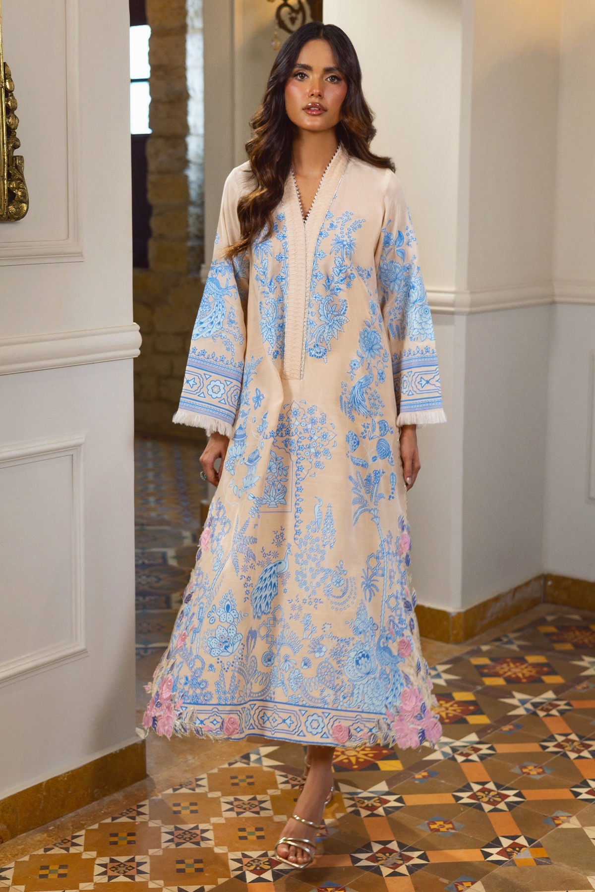 Annus Abrar | Elemental Basics |Fariya - Luxury Dress - available at Maria Faisal in UK and USA.