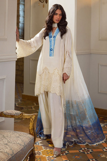 Annus Abrar | Elemental Basics |Shiba - Luxury Dress - available at Maria Faisal in UK and USA.