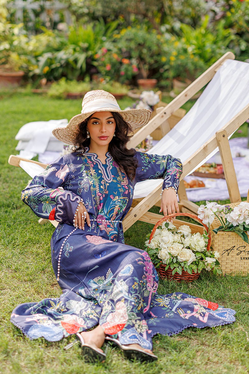 Ansab Jahangir | Summer Kaftans | DUSK KAFTAN - Luxury Dress - available at Maria Faisal in UK and USA.