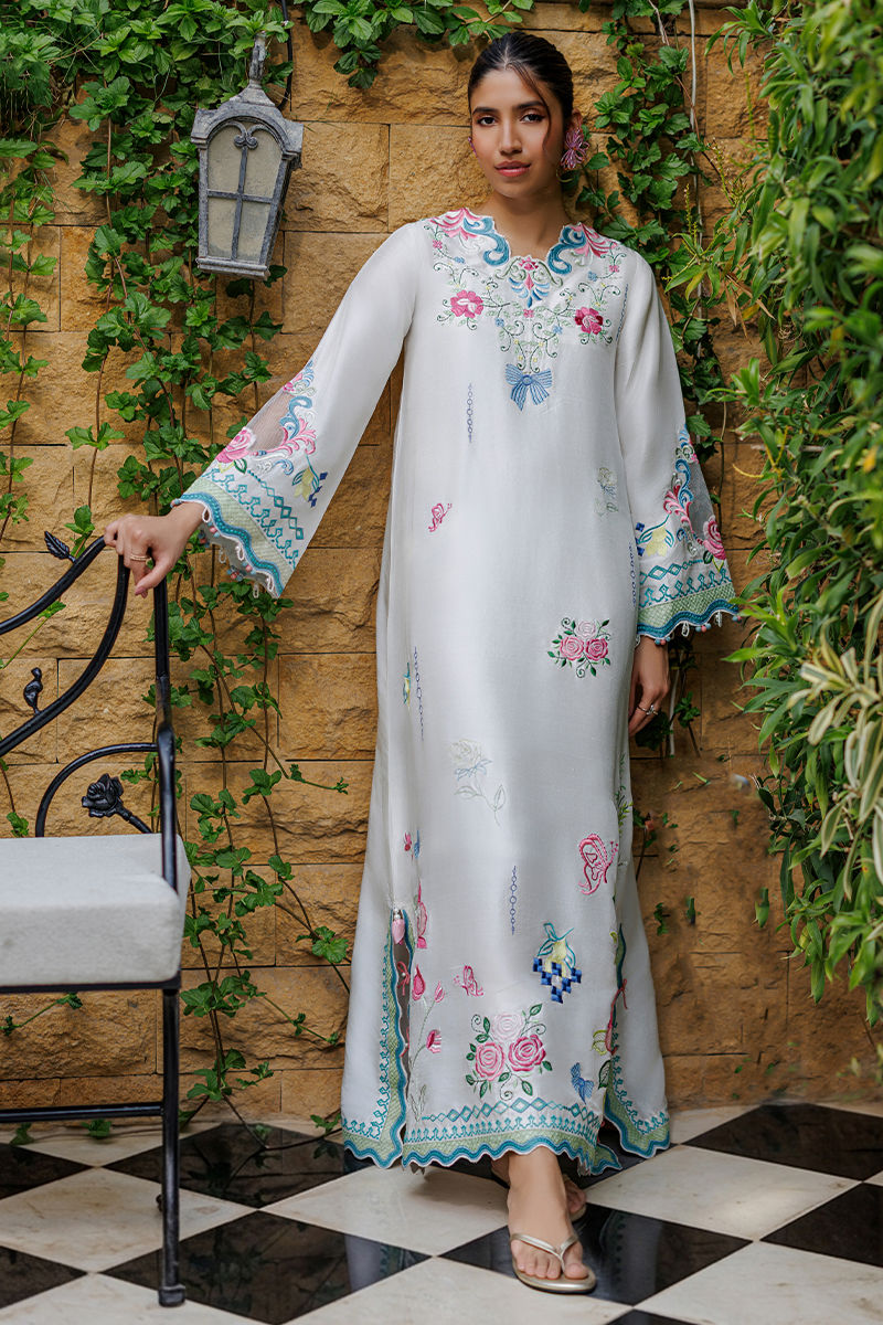 Ansab Jahangir | Summer Kaftans | Fiore - Luxury Dress - available at Maria Faisal in UK and USA.