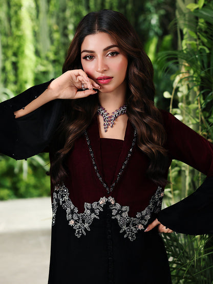 Ain | Twilight The Velvet Edit | AN-184 - Luxury Dress - available at Maria Faisal in UK and USA.