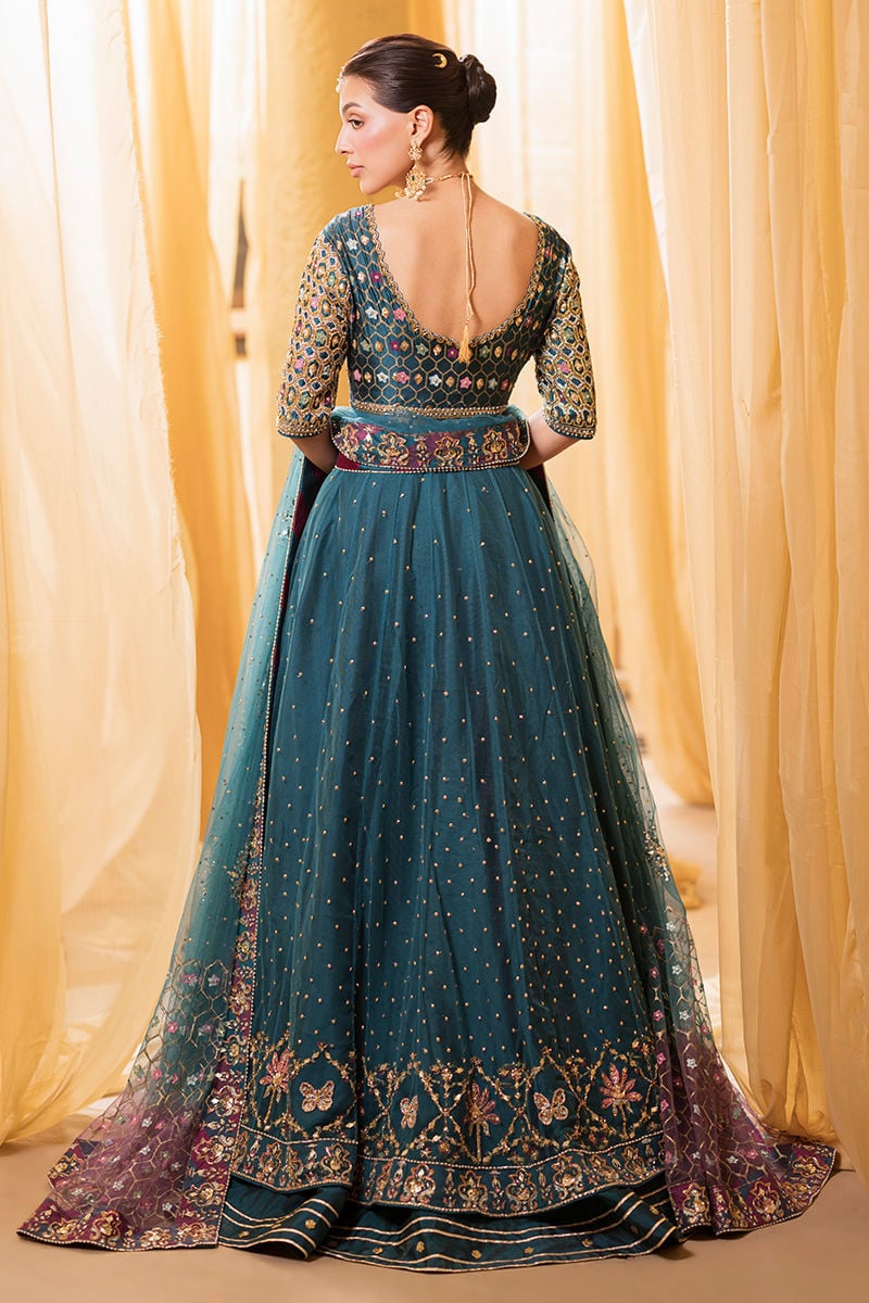 Ansab Jahangir | Artisan Prints 26 | Lapis - Formal Dress - available at Maria Faisal in UK and USA.