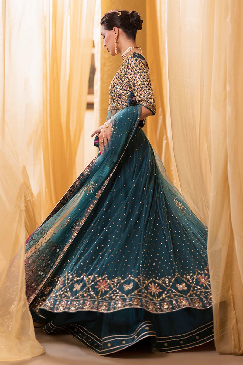 Ansab Jahangir | Artisan Prints 26 | Lapis - Formal Dress - available at Maria Faisal in UK and USA.