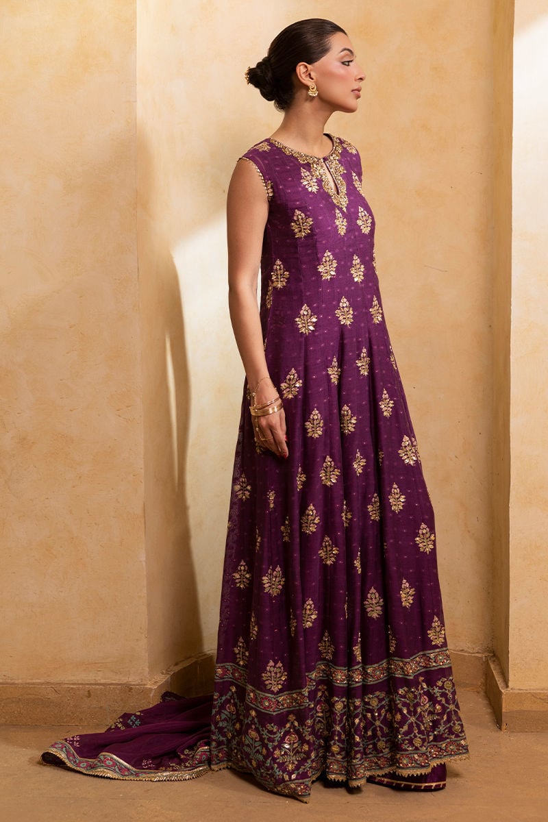 Ansab Jahangir | Artisan Prints 26 | Mulberry - Formal Dress - available at Maria Faisal in UK and USA.