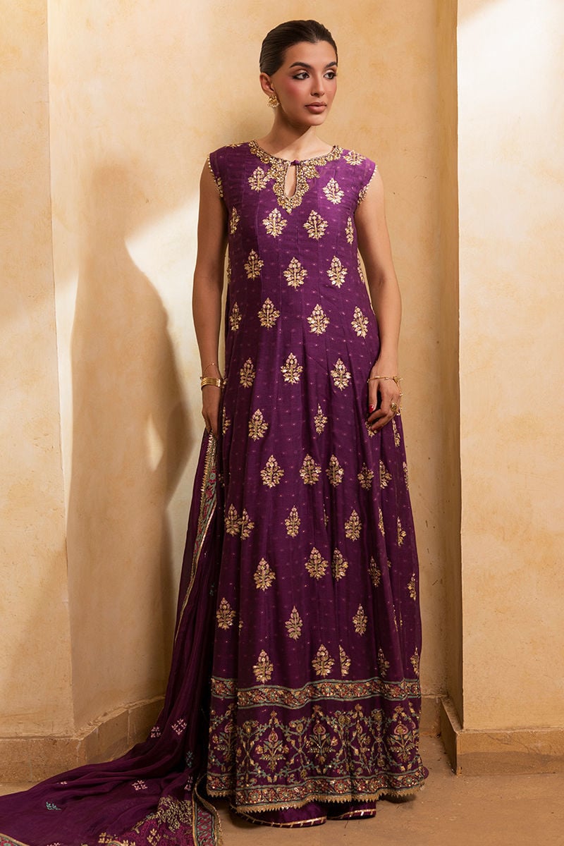 Ansab Jahangir | Artisan Prints 26 | Mulberry - Formal Dress - available at Maria Faisal in UK and USA.