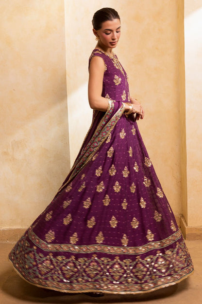 Ansab Jahangir | Artisan Prints 26 | Mulberry - Formal Dress - available at Maria Faisal in UK and USA.
