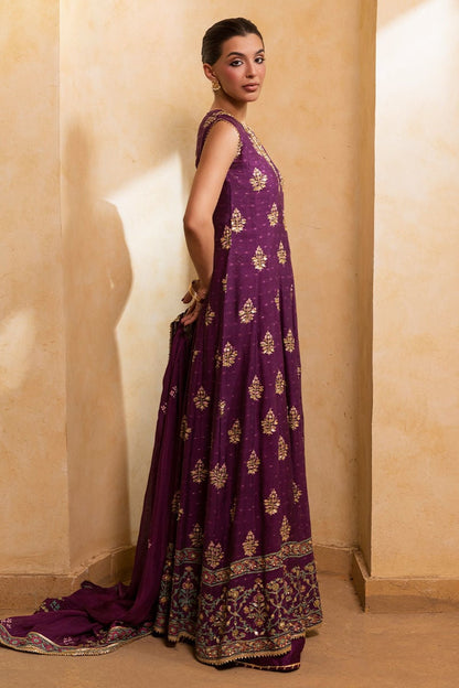 Ansab Jahangir | Artisan Prints 26 | Mulberry - Formal Dress - available at Maria Faisal in UK and USA.