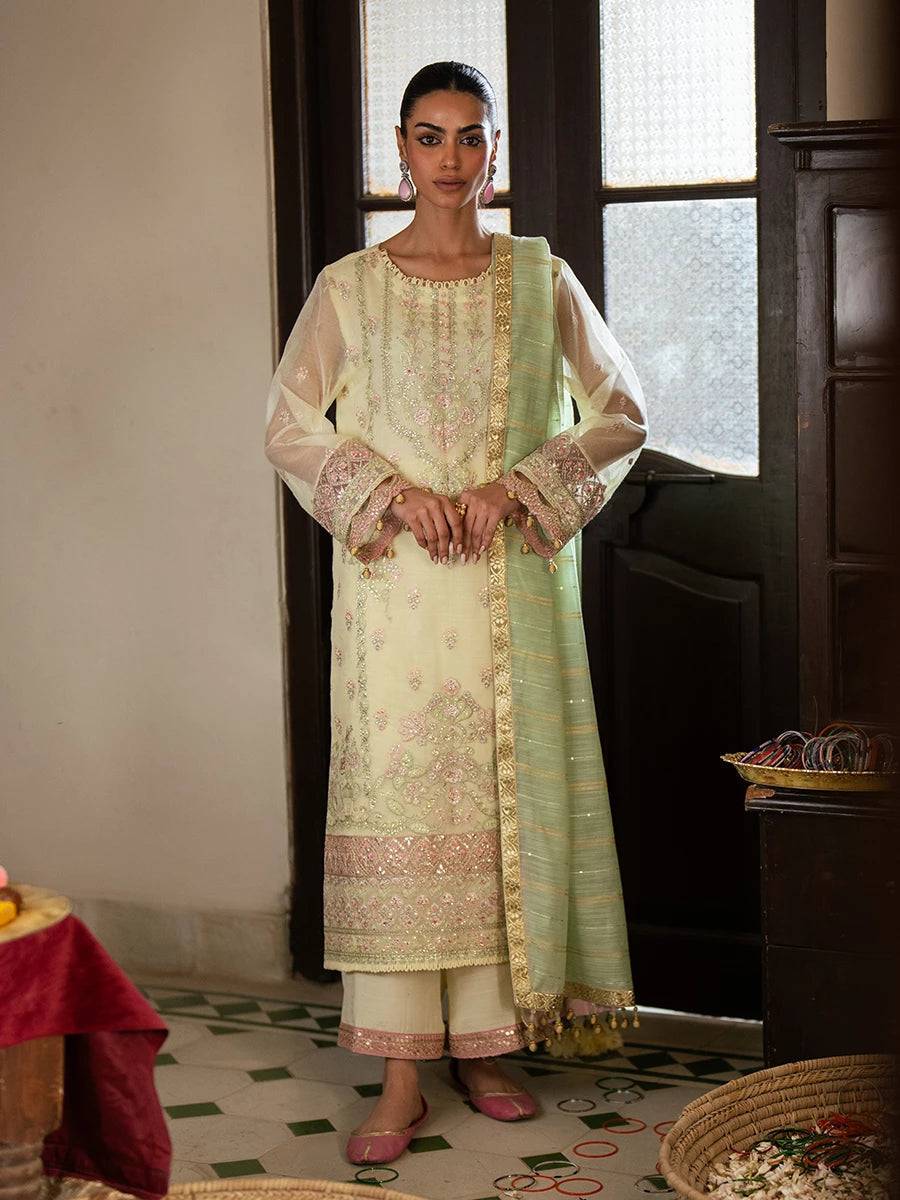 Salitex | Signature Festive Chiffon | JI045 by Maria Faisal - Registered Vendor of : Salitex - type : Ladies Clothes - 100% original wedding dresses