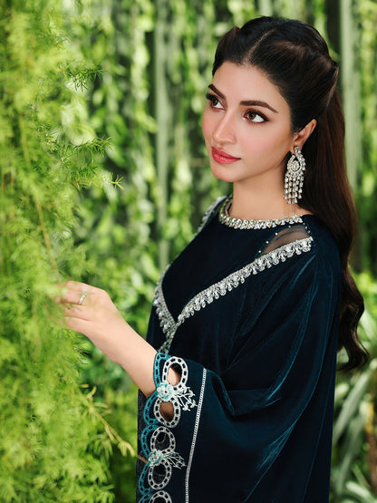 Ain | Twilight The Velvet Edit | AN-183 - Luxury Dress - available at Maria Faisal in UK and USA.