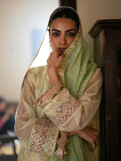 Salitex | Signature Festive Chiffon | JI045 by Maria Faisal - Registered Vendor of : Salitex - type : Ladies Clothes - 100% original wedding dresses