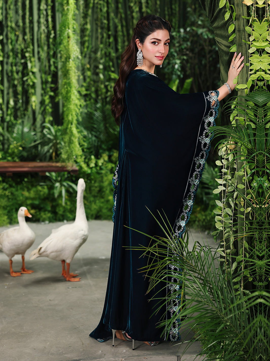 Ain | Twilight The Velvet Edit | AN-183 - Luxury Dress - available at Maria Faisal in UK and USA.