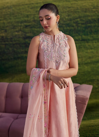 Farah Talib Aziz | Luna Eid 26 | Rose Reverie Shirt And Dupatta - Luxury Dress - available at Maria Faisal in UK and USA.